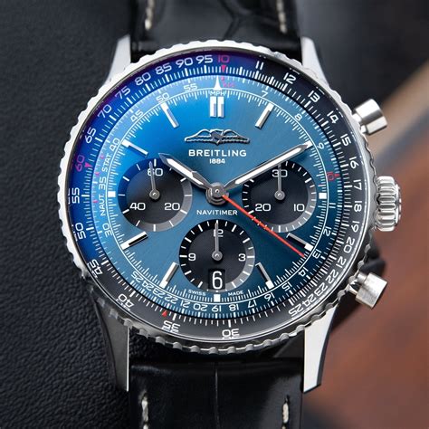 breitling navitimer 1 b01 blue dial|Breitling Navitimer b01 review.